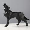 Geometric Wolf Ornament Synthetic Resin Wolf Sculpture Abstract Animal Art Statue for Home Office Desktop Decoration