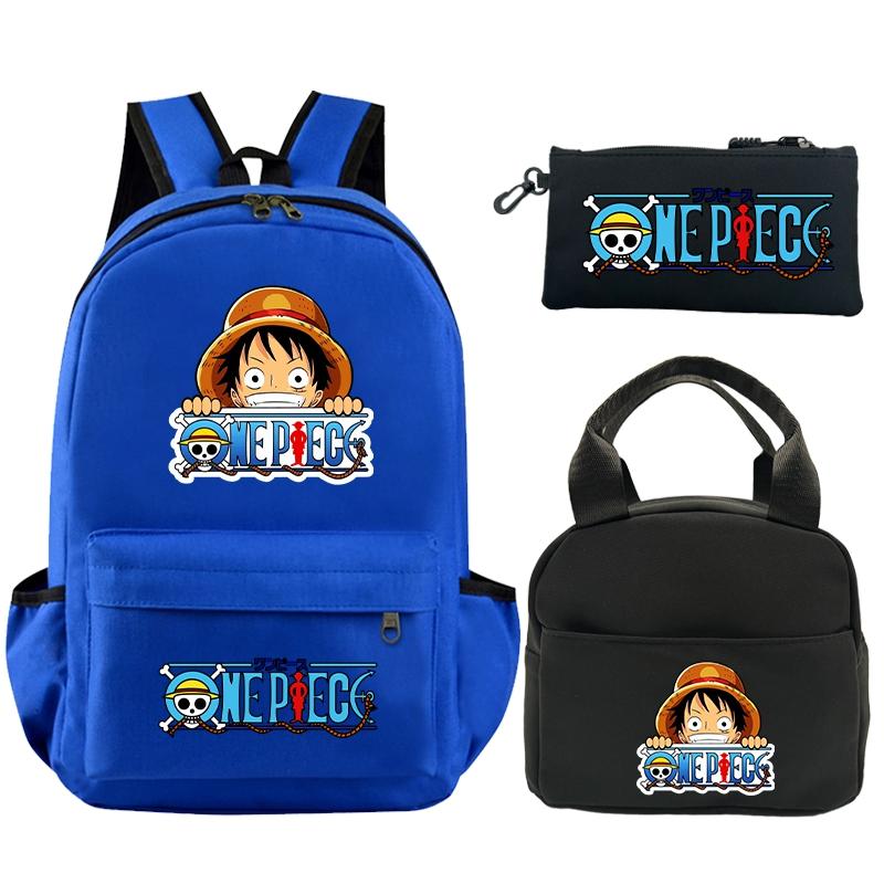 3 шт./компл. рюкзак, цельный рюкзак с принтом в стиле аниме, сумка для обеда, пенал для подростков, детский школьный рюкзак для девочек и мальчиков