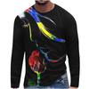 Harajuku 3D Men's Casual Long Sleeve T-shirt Flower 3D Printed Loose Summer Fashion Street Loose Oversized T Shirt Casual Loose