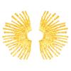 Vintage Gold Color Earrings Woman Fan-shaped Stud Earrings