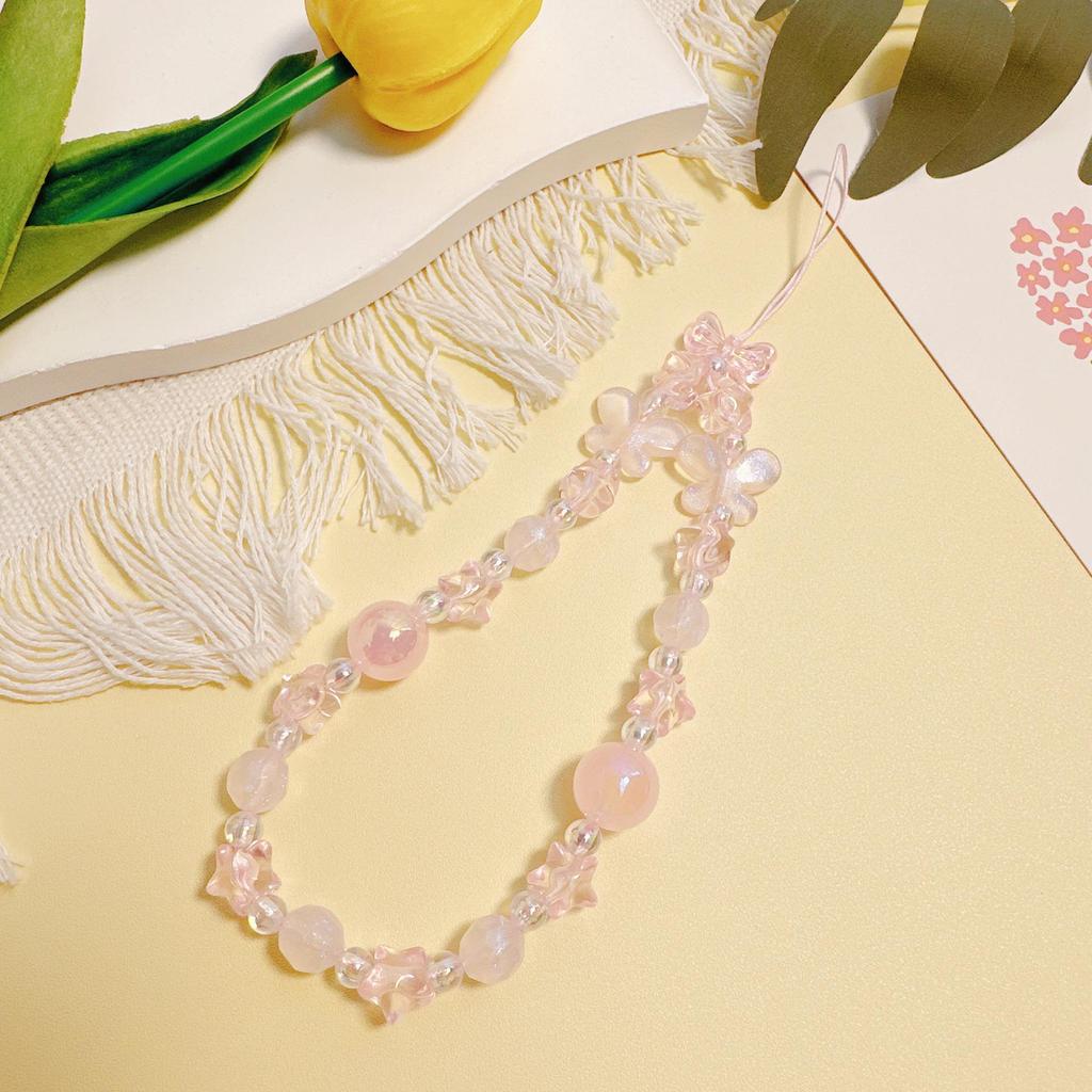 Розовый мишка с бантом, шарм для мобильного телефона: Шнурок и ремешок на запястье с защитой от падения