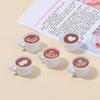 40Pcs Mini Resin Coffee Cups Statues Vivid Appearance Micro Landscape Ornament DIY Crafts Lightweight Dollhouse Decor