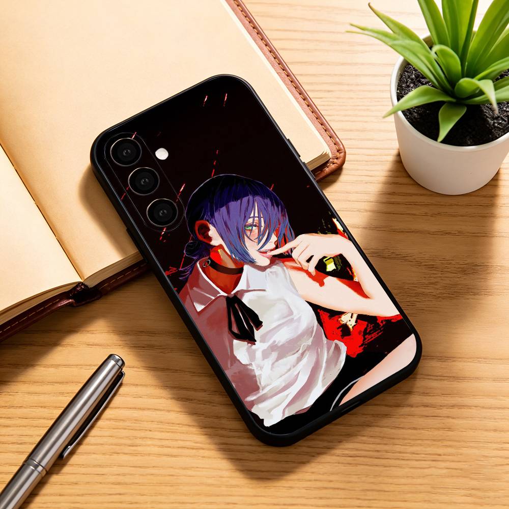 Чехол для телефона R-Reze C-Chainsaw Man ARC для Samsung Galaxy A73,A72,A71,A70,A53,A52,A51, Мягкий силиконовый черный чехол
