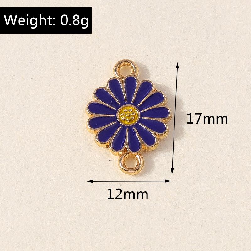 Лесли 10 шт. Красочные подвески в виде цветка ромашки с двумя отверстиями для изготовления ювелирных изделий, браслета, ожерелья, брелока своими руками, кулона