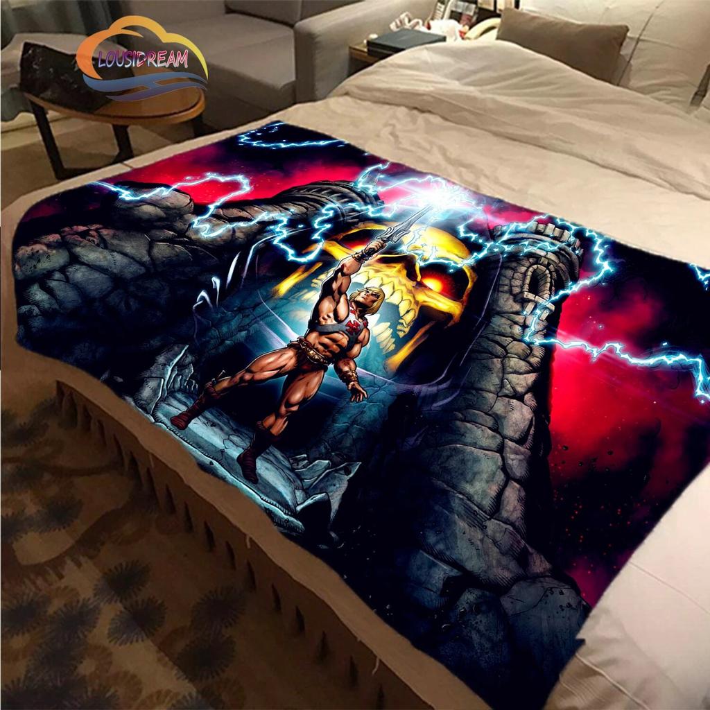 Cartoon Masters of the Universe Wool Blanket Jindian Animation Cashmere Fashion Portable Flannel Warm Camping