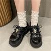 Retro British Style Niche Design Small Leather Shoes Women's Spring and Summer New Thick-soled Muffin-soled Single Shoes