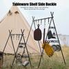 2PCS Black Camping Shelf Clips Lightweight Outdoor Storage Clips Triangle Rack Brackets  Hiking