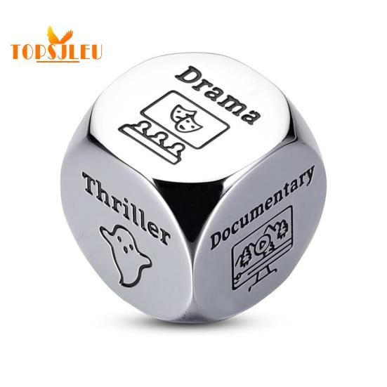 Кубик для принятия решений в кино, нержавеющий легкий портативный металлический кубик для принятия решений, украшение на годовщину, подарок на День святого Валентина