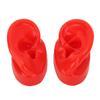 Simulated Pair Human Ear Model Display Soft Slick Water Resistance Model for Point Acupuncture Red