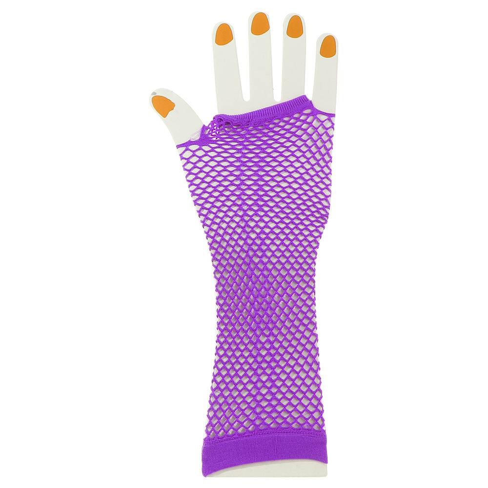 Women Lady Parties Fingerless Nightclub Fishing Net Gloves Long Glove Punk Glove Mesh Gloves