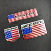 1 шт. Наклейка на автомобиль из алюминиевого сплава с логотипом флага США, металлическая наклейка на мотоцикл, наклейка для украшения кузова автомобиля
