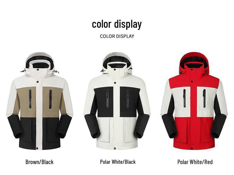 Унисекс 3-в-1 Альпинистский Костюм для Активного Отдыха в Стиле Знаменитостей: Водонепроницаемый, ветрозащитный, теплый комплект курток Осень/Зима