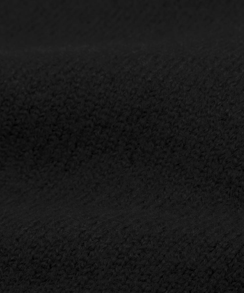 Скрытый шерстяной вязаный жакет LETTERCOMO Signature Черный
