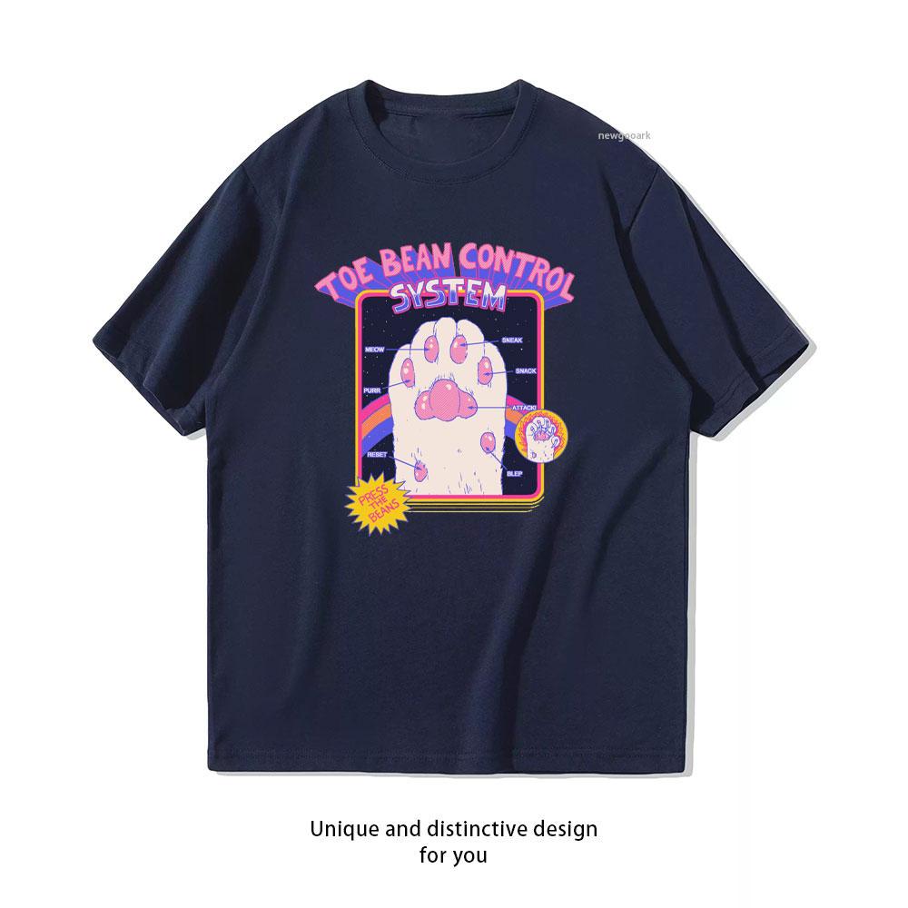 Toe Bean Control System Essential TShirt Women Unisex Casual cotton graphic t shirts Creative streetwear Classic Oneck shirt