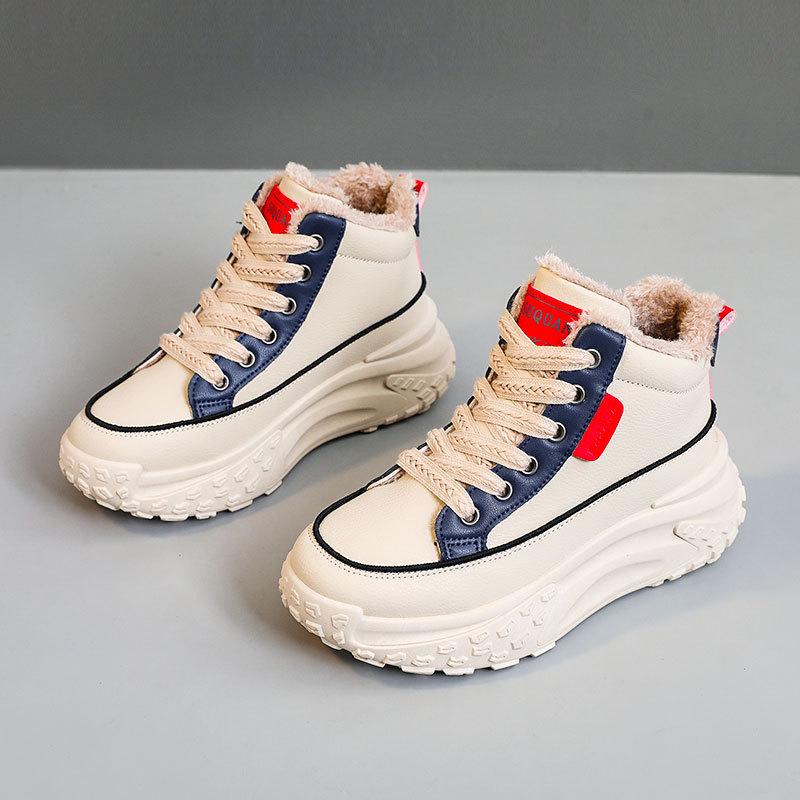 K6717 Velvet 2024 зимние водонепроницаемые туфли на платформе для колледжа и папы