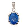 [R3023] - Silver Pendant 'Meghan' Silver Lapis Lazuli (rhodium) - 15x13mm