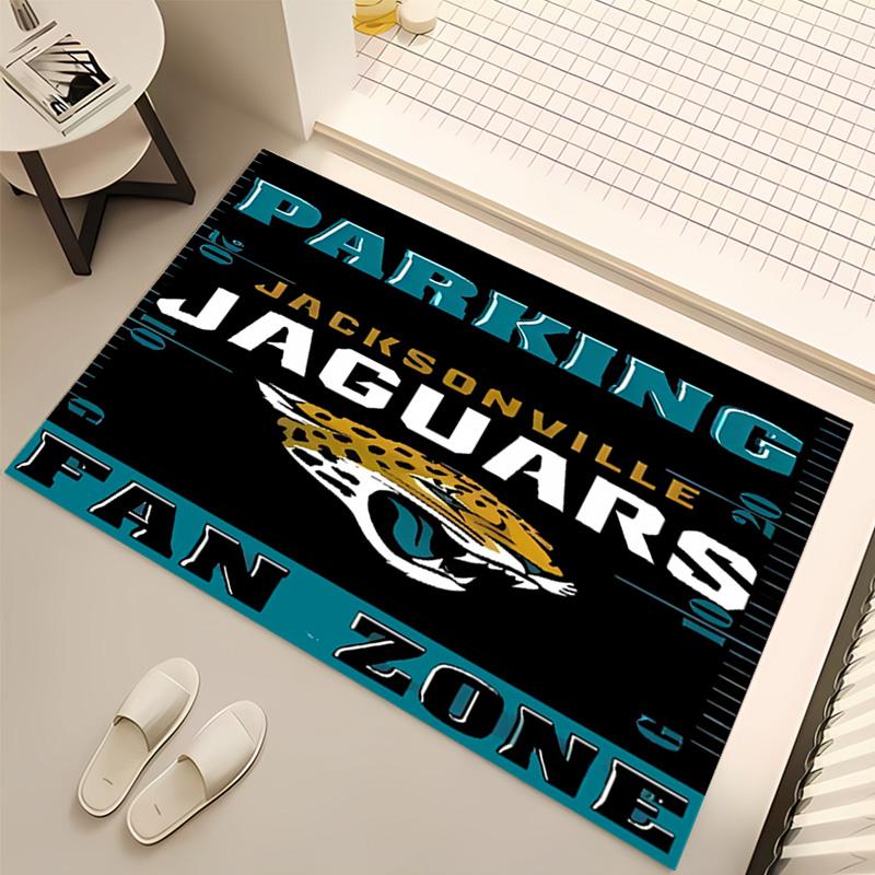 1pc Jacksonville Jaguars logo Print Area Rug - Soft, Washable Non-Slip Indoor Mat, Living Room, Home Office Decorative Rug,Office Decorative