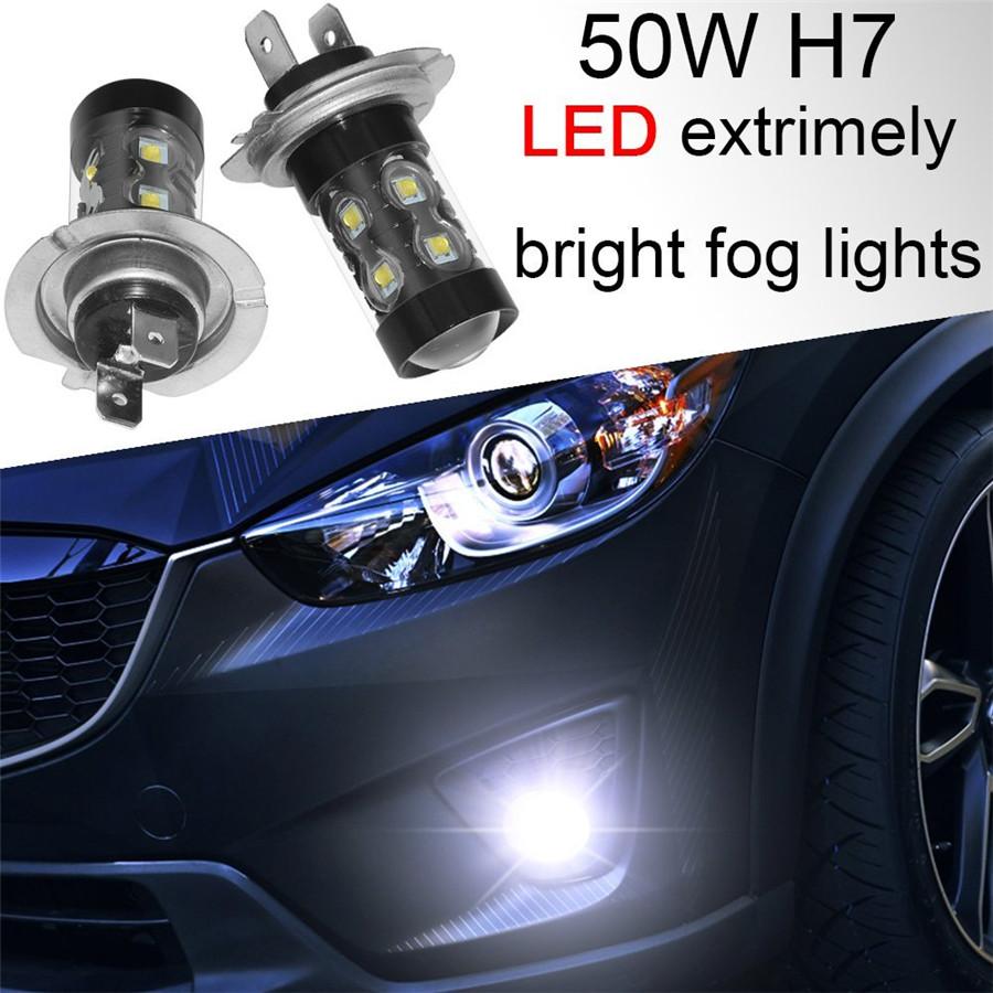 H7 50WLED 6000K Ксеноновый Белый Светодиодные Лампы Для ДХО или Светодиодных Противотуманных Фар Комплекты Ламп