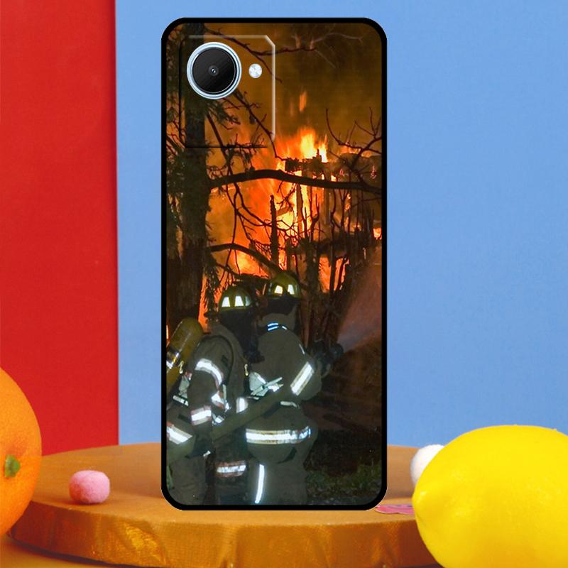 Firefighter Heroes Fireman For Realme GT7 Pro GT6 10 11 12 13 14 15 Pro Plus C55 C67 C63 C61 C53 C35 C65 C75 C71 Case