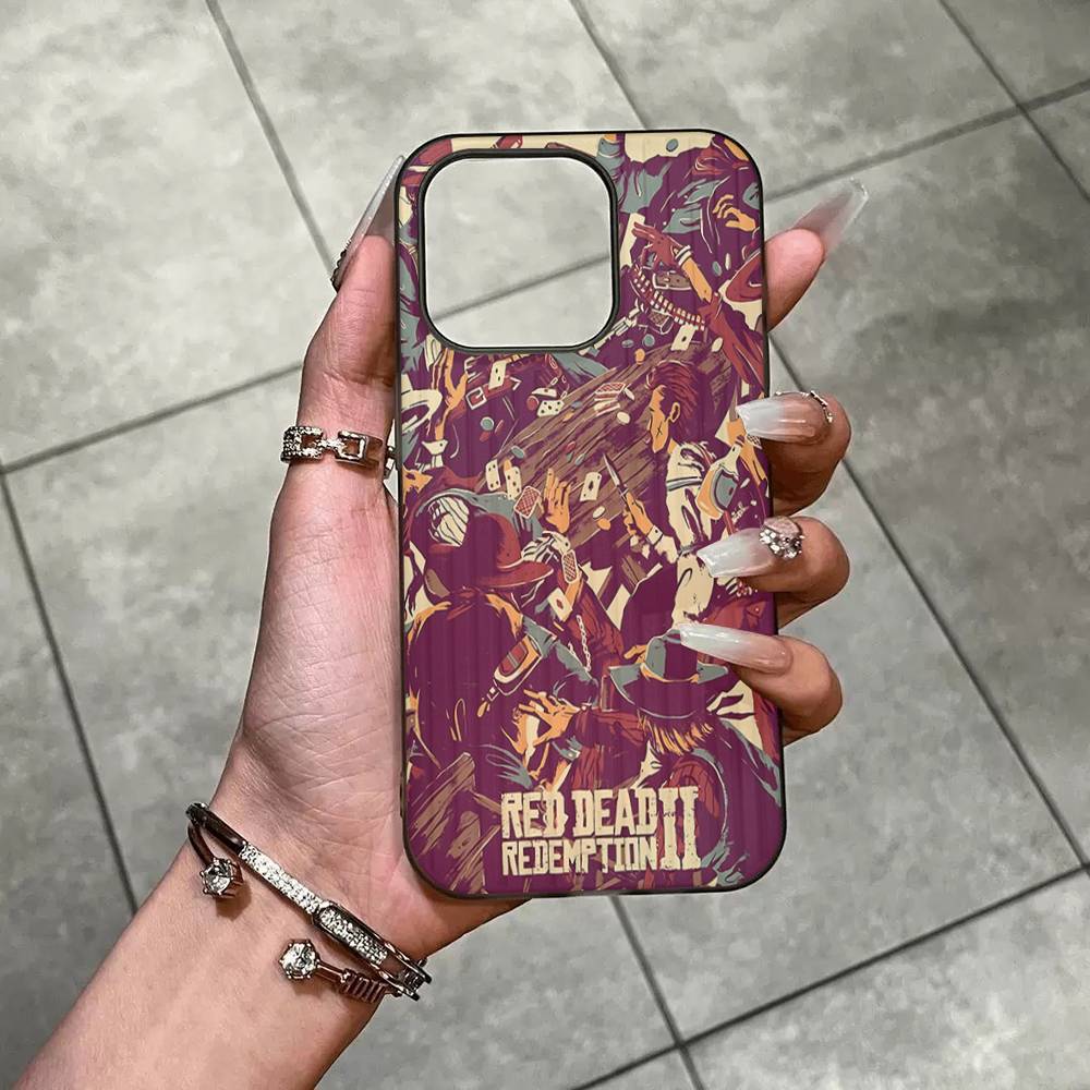 Игра Red Dead R-Redemption Для IPhone 17 16 15 Plus Pro Max 12 14 Plus 11 13 Волна Гофрированная Полоска Чехол для Телефона Funda