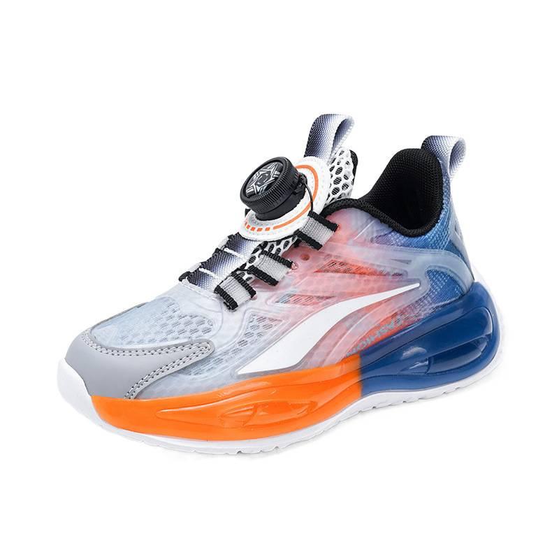 Children's Breathable Mesh Single Mesh Sports Classmates Boys 2025 Spring and Autumn New Non-slip Rotating Button Children's Shoes