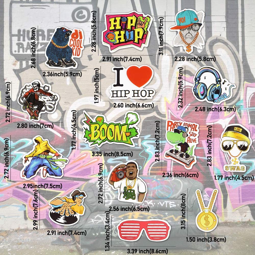 50 шт., наклейка в стиле хип-хоп, рэп, рок, граффити, крутые наклейки для ноутбука, скейтборда, багажа, автомобиля, наклейка, детские игрушки, подарки для рэпера MC B-Boy DJ