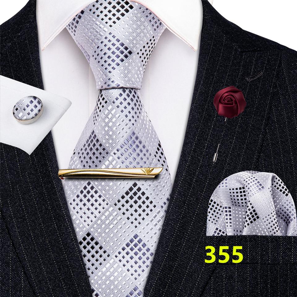 Модный мужской галстук с завязками для галстука, 7 стилей, шелковый галстук, нагрудный платок, запонки, набор бутоньерок