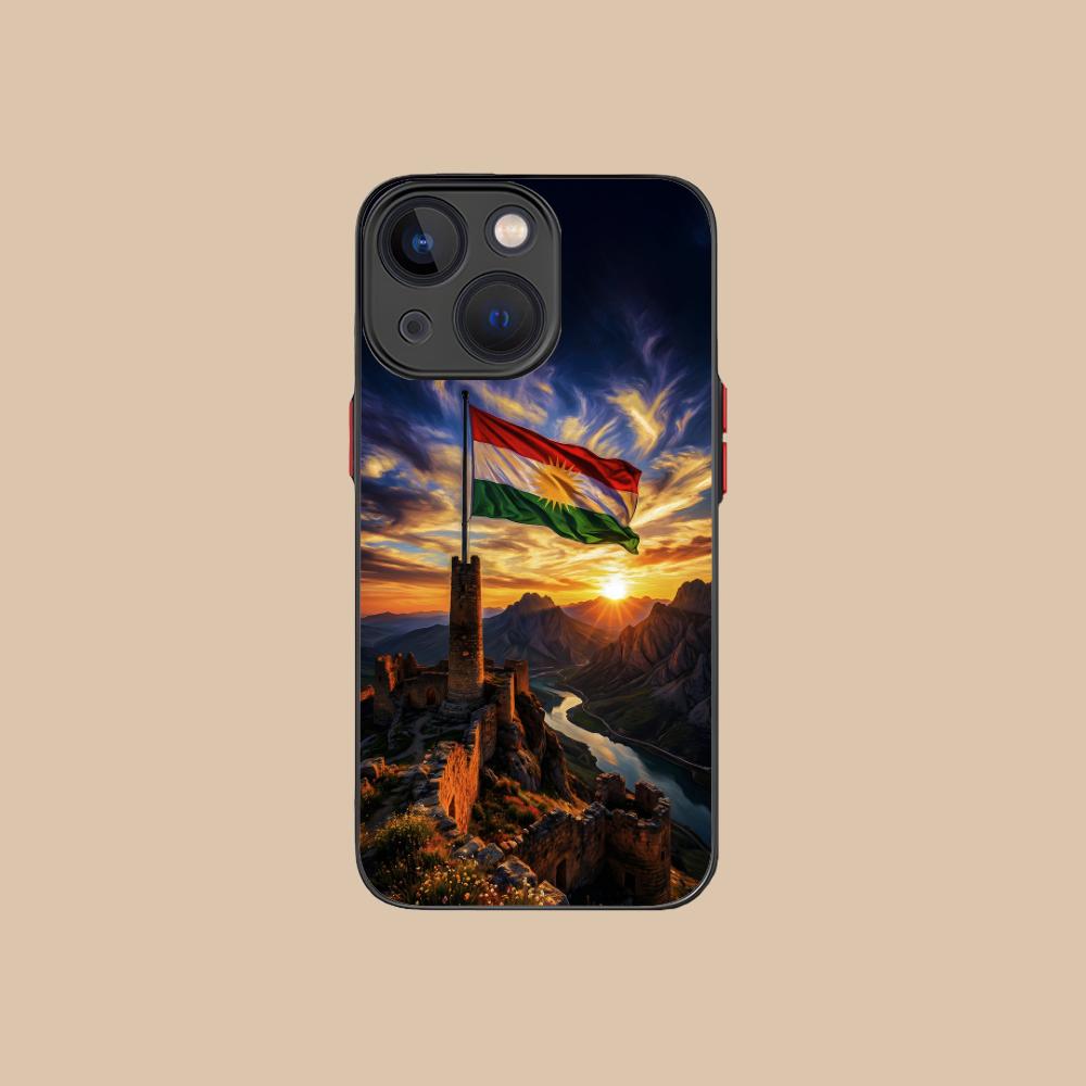 Kurdistan Flag Silicone Mobile Phone Case for iPhone 17 16 15 14 13 12 11 X XR XS Air Pro Max Plus Mini Colorful Cover