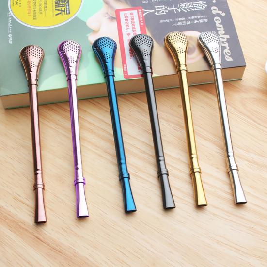 Многоразовая питьевая соломинка из нержавеющей стали, фильтр для кофе, чая йерба мате, барные инструменты