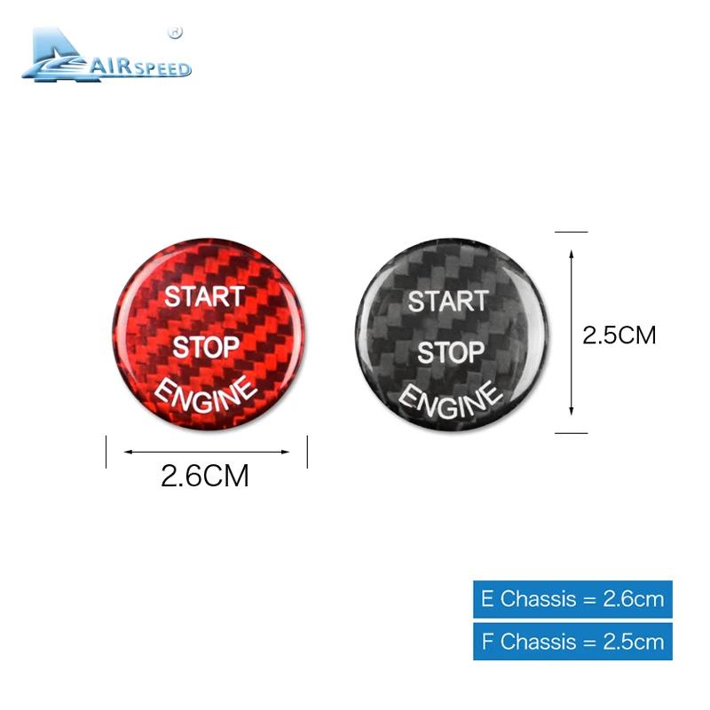 For BMW E70 E71 F25 F26 F01 F20 F21 F30 F10 Carbon Fiber Engine Start Ignition Button Cover Stickers, Interior Trim Accessories