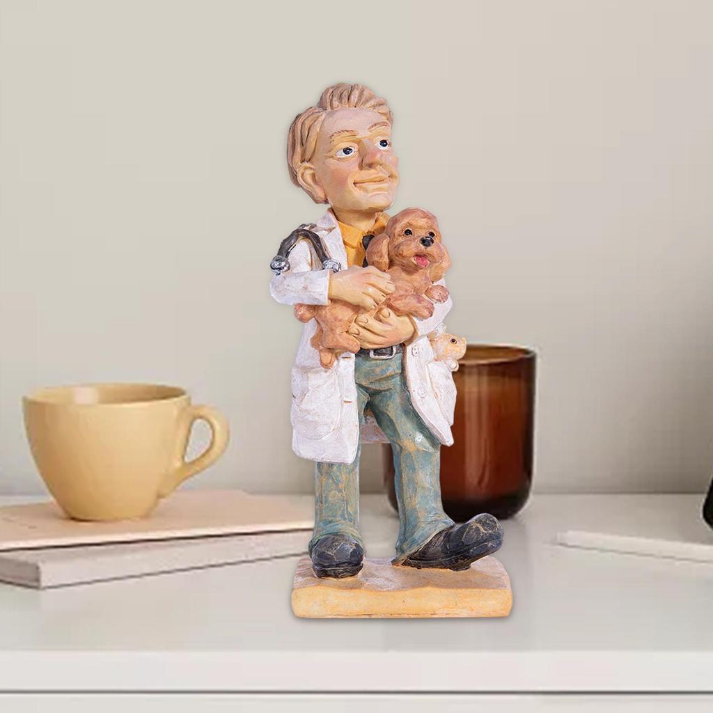 Professional People Figures Standing Figures Resin Doll Statues Sculpture for Table Centerpieces Rustic Cabinet Figures Decor