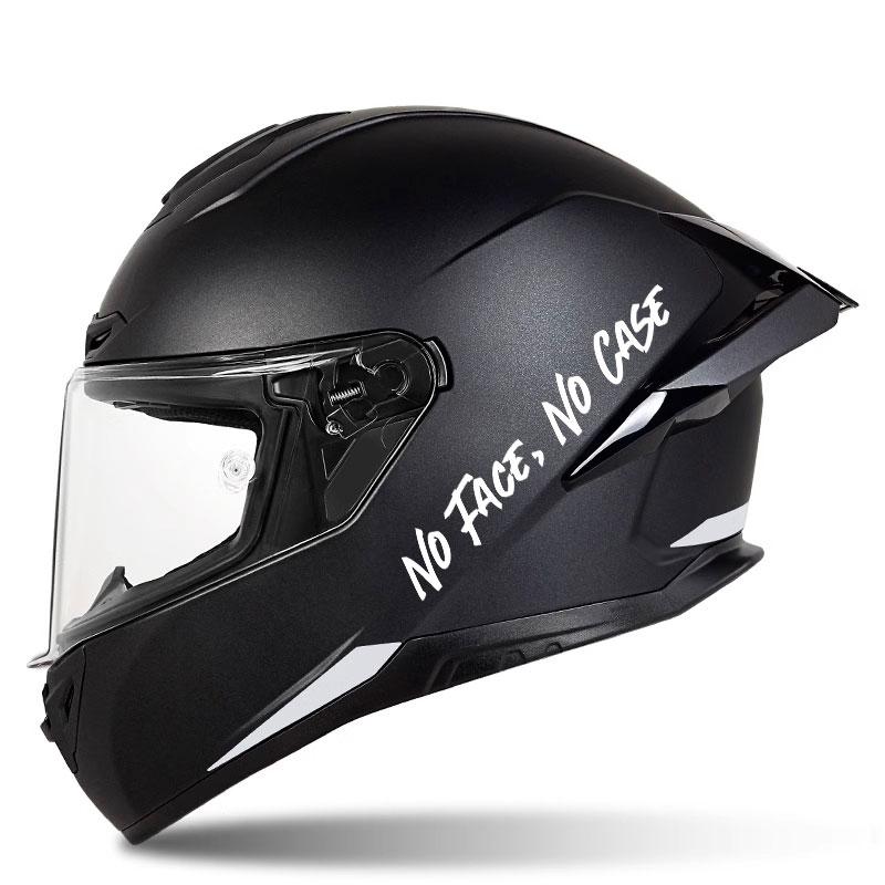 1PC NO FACE NO CASE Motorcycle helmet Stickers Waterproof Bicycle Top Tube Motorbike Fuel Tank Universal Durable Vinyl Decals