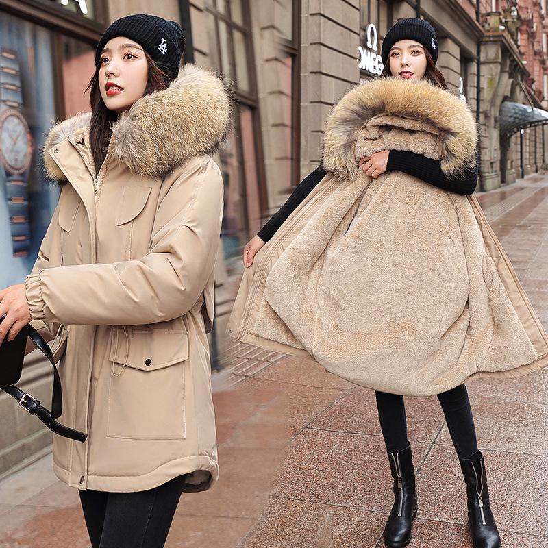 Long Padded Coat for Women, New Thickened Style with Hood, Loose Fit, Popular Jacket, Fashionable Parka Coat Suitable for Winter
