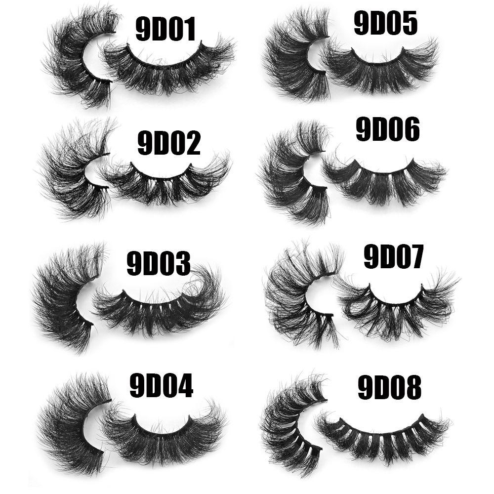 Fluffy Handmade Craft False Eyelashes Wispy Fluffy Eye Lashes 9D Faux Mink Eyelashes Extension
