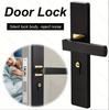 Black Magnetic Silent Interior Door Lock Handle for Bedroom