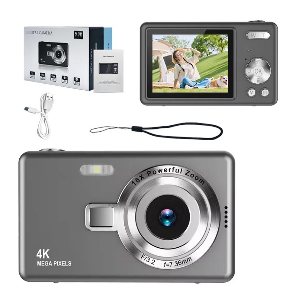 Цифровая камера 4K HD 1080P, 96-мегапиксельная камера для видеоблогов с автофокусом, 16-кратным зумом, видеокамера с 2,4-дюймовым IPS-экраном для фото- и видеосъемки