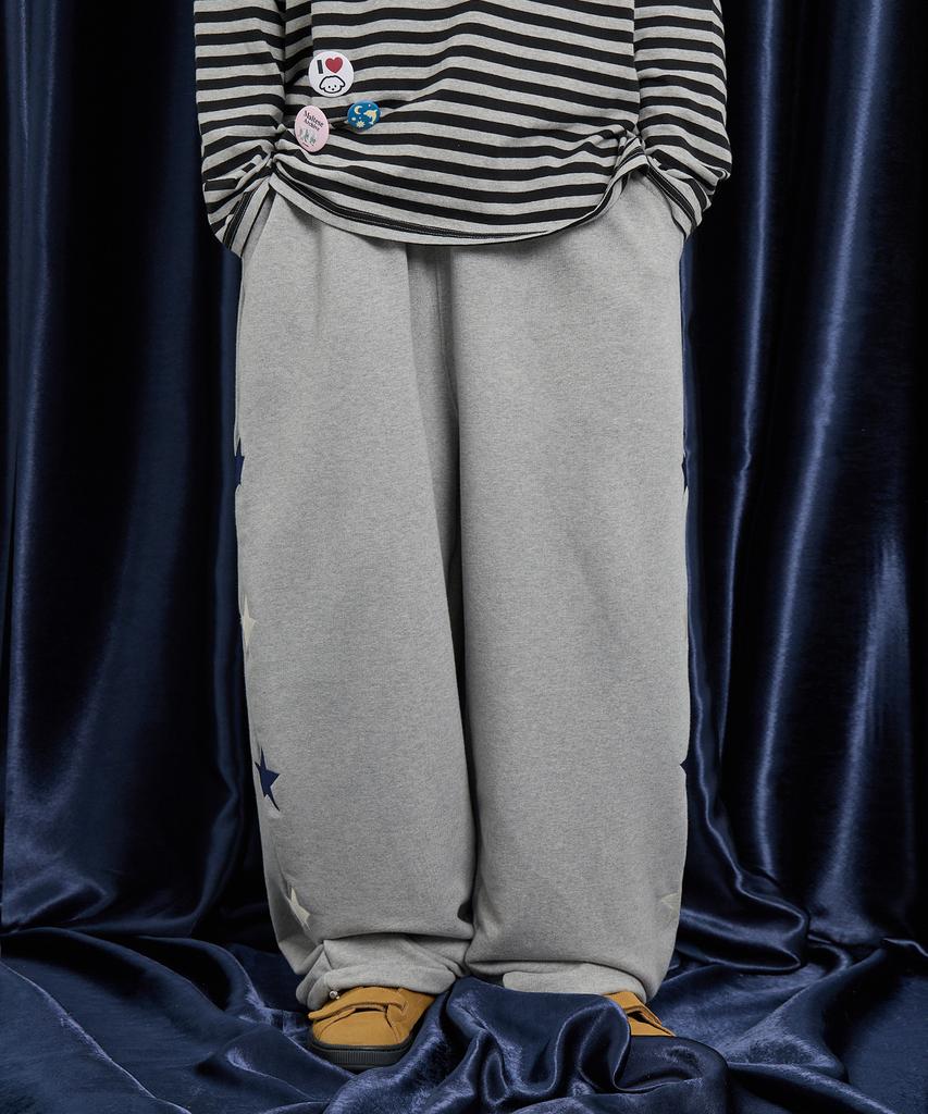 WAIKEI Star Sweatpants Gray