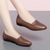 Обувь для мам, женская весенняя обувь из натуральной кожи на плоской подошве, нескользящая женская обувь большого размера на мягкой подошве