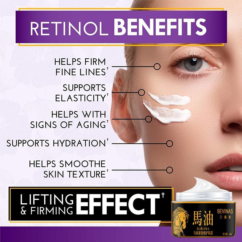 Самый эффективный отбеливающий уход за кожей против морщин Крем с конским маслом Омолаживающий, против морщин Крем для лица Эссенция для глаз Удалить темные круги Крем для глаз