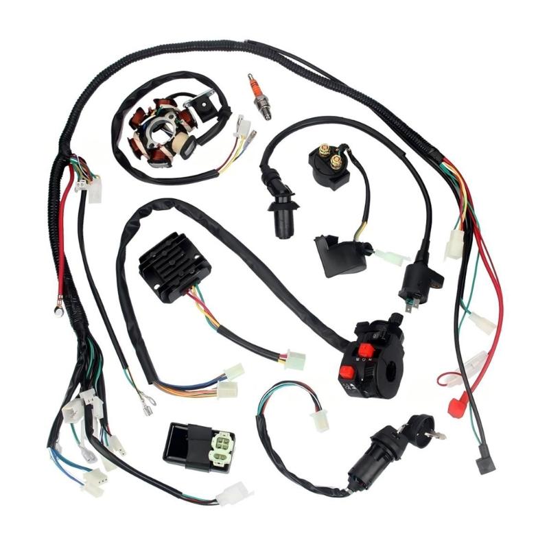 Комплект проводки и CDI из металла и пластика для квадроциклов GY6 125CC 150CC, отличающийся погодостойкостью и превосходным зажиганием
