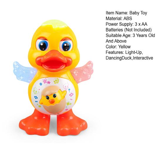 Светящаяся танцующая утка игрушка интерактивная музыкальная качающаяся и светящаяся эффекты для мальчиков и девочек детская игрушка