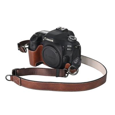 Получехол из ПУ кожи для камеры Canon EOS 60D 70D 80D 90D, с открывающимся дном, магнитной крышкой и плечевым ремнем