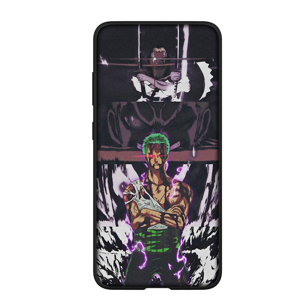 For Samsung Galaxy S24 S23 iPhone 16 15 14 Xiaomi Redmi Note 13 12 11 8Plus 9 Pro Max X XR Phone Case Lovely Roronoa Zoro One Piece Luffy OPPO Huawei