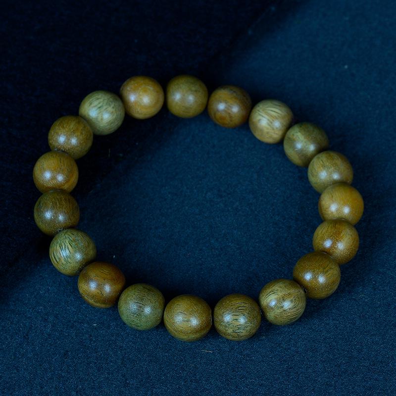 Браслет из 108 бусин из аргентинского зеленого сандала для мужчин и женщин - ручная работа, буддийская нить с прямым волокном.