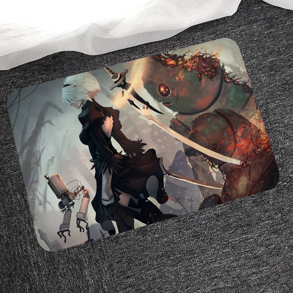 Игра NieR Automata Напольный коврик Прямоугольный Противоскользящий Домашний Мягкий Коврик для ванной Передняя дверь В помещении На улице Коврик Приветственный коврик