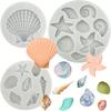 3pcs Silicone Sea Shell Mold Set, Irregular Shapes for Baking and Crafting, Durable and Reusable Kitchen Tools for Cake Decoration