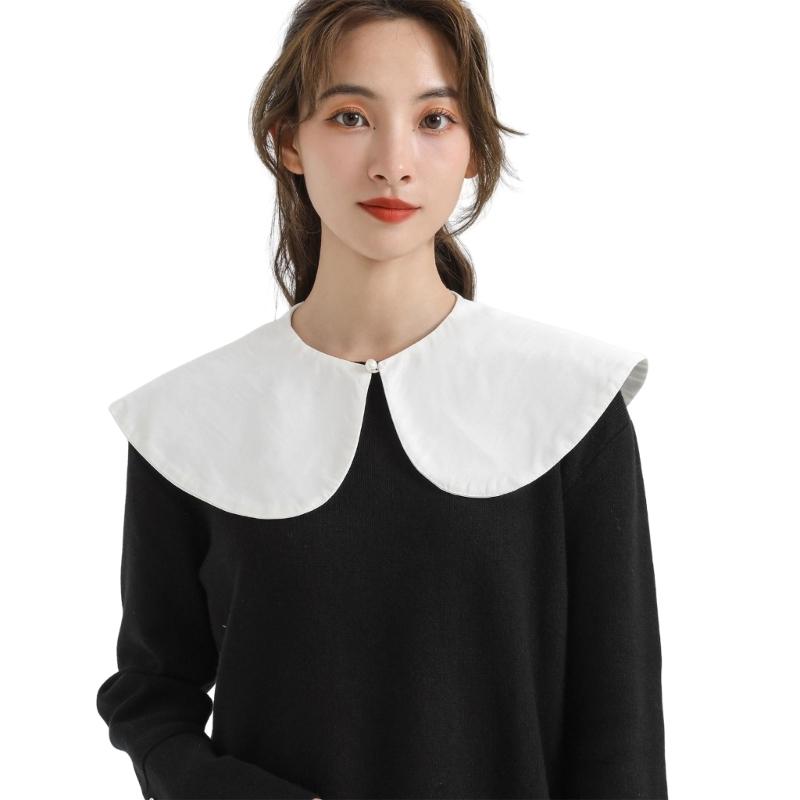 Women Girls Vintage Lolita False Fake Collar Shawl Sweet Ruffles Lace-Up Bow Decorative Necklace Choker Short Poncho