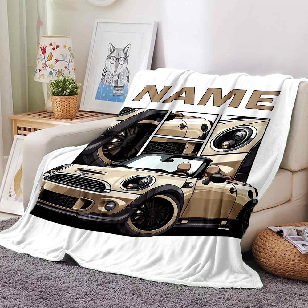 Custom Name Racing Theme Printed Blanket - Perfect for Couch, Bed, Travel & Outdoor Use | Machine Washable, Cozy & Durable.