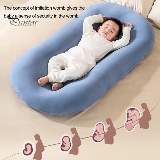 Детская бионическая кровать с поддержкой шеи и спины, структура, похожая на матку, для ощущения матки, подушка для отдыха младенцев со скрытой молнией, подушка для отдыха новорожденных от 0 до 12 лет
