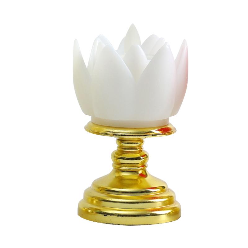 Светодиодный светильник Lotus на батарейках, цветной, мягкий, естественный свет, буддийские лампы, молитвенные мерцающие светодиодные свечи, чайная лампа, украшение храма